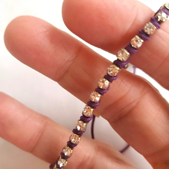 𝅺j. Crew Purple Pull String Bracelet - Picture 5 of 6
